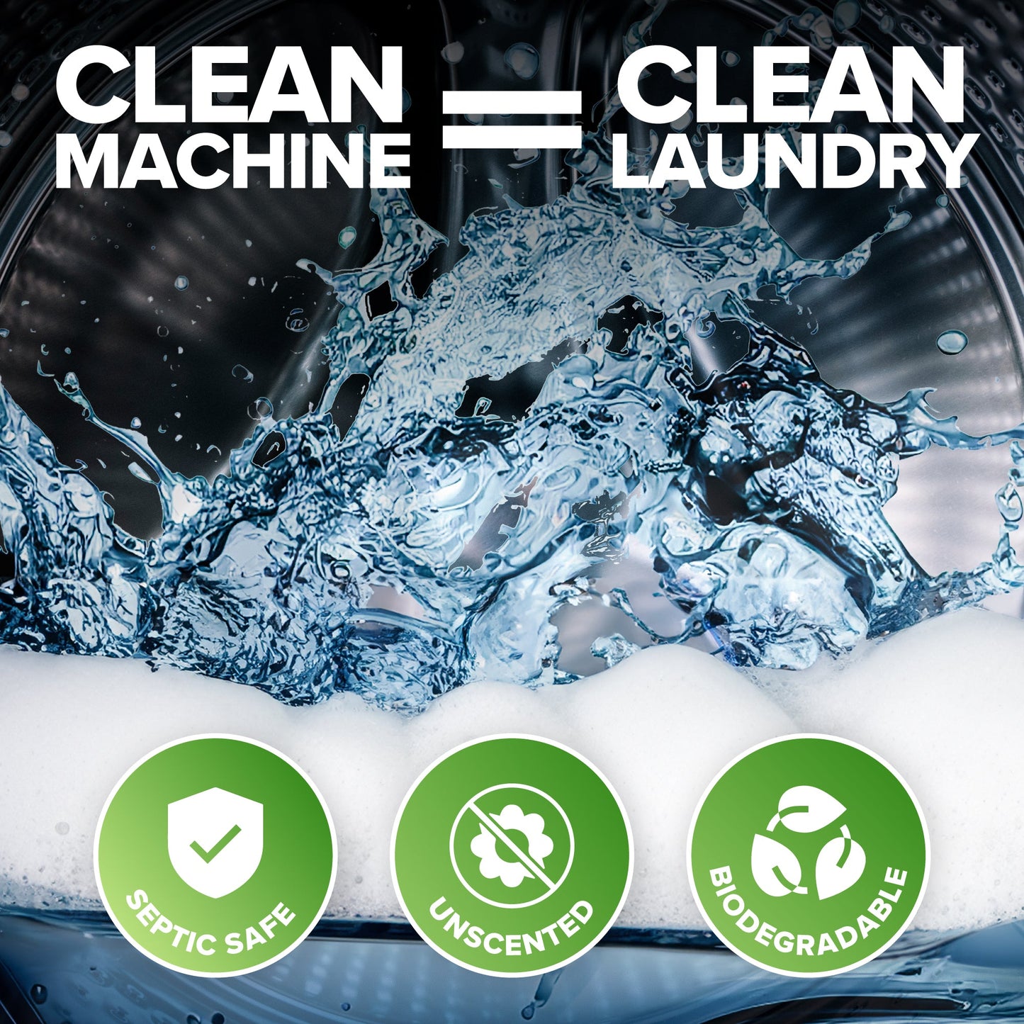 Washing Machine Cleaner Descaler Tablets - Heavy Duty Deep Cleaning for Front Load or Top Load Washer, 6 Pack